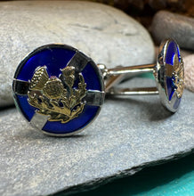 Load image into Gallery viewer, Saltire Thistle Cuff Links