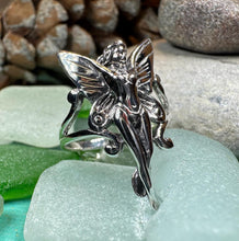 Load image into Gallery viewer, Fairy Ring, Faerie Statement Ring, Celtic Jewelry, Nature Ring, Irish Ring, Girlfriend Gift, Anniversary Gift, Art Deco Ring, Wiccan Ring