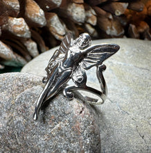 Load image into Gallery viewer, Fairy Ring, Faerie Statement Ring, Celtic Jewelry, Nature Ring, Irish Ring, Girlfriend Gift, Anniversary Gift, Art Deco Ring, Wiccan Ring