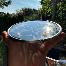 Load image into Gallery viewer, Scottish Thistle Decor, Celtic Thistle Gift, Scotland Stained Glass, New Home Gift, Celtic Wedding Gift, Anniversary Gift, Sterling Castle