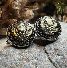 Load image into Gallery viewer, Golden Thistle Cuff Links