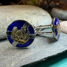 Load image into Gallery viewer, Saltire Thistle Cuff Links