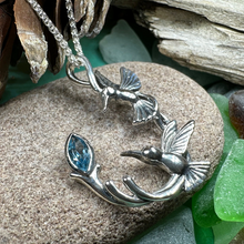 Load image into Gallery viewer, Celtic Hummingbird Necklace