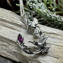 Load image into Gallery viewer, Celtic Hummingbird Necklace