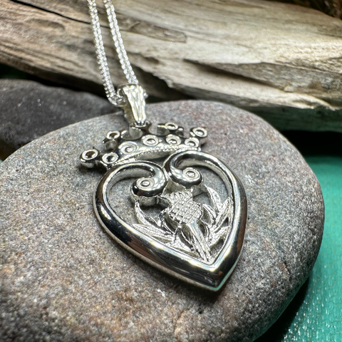 Load image into Gallery viewer, Regal Scottish Thistle Luckenbooth Necklace