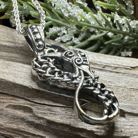 Load image into Gallery viewer, Anixa Celtic Dragon Necklace