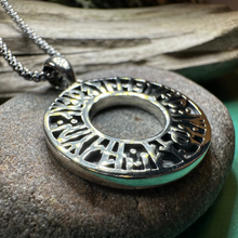 Load image into Gallery viewer, Love Conquers Norse Runes Necklace
