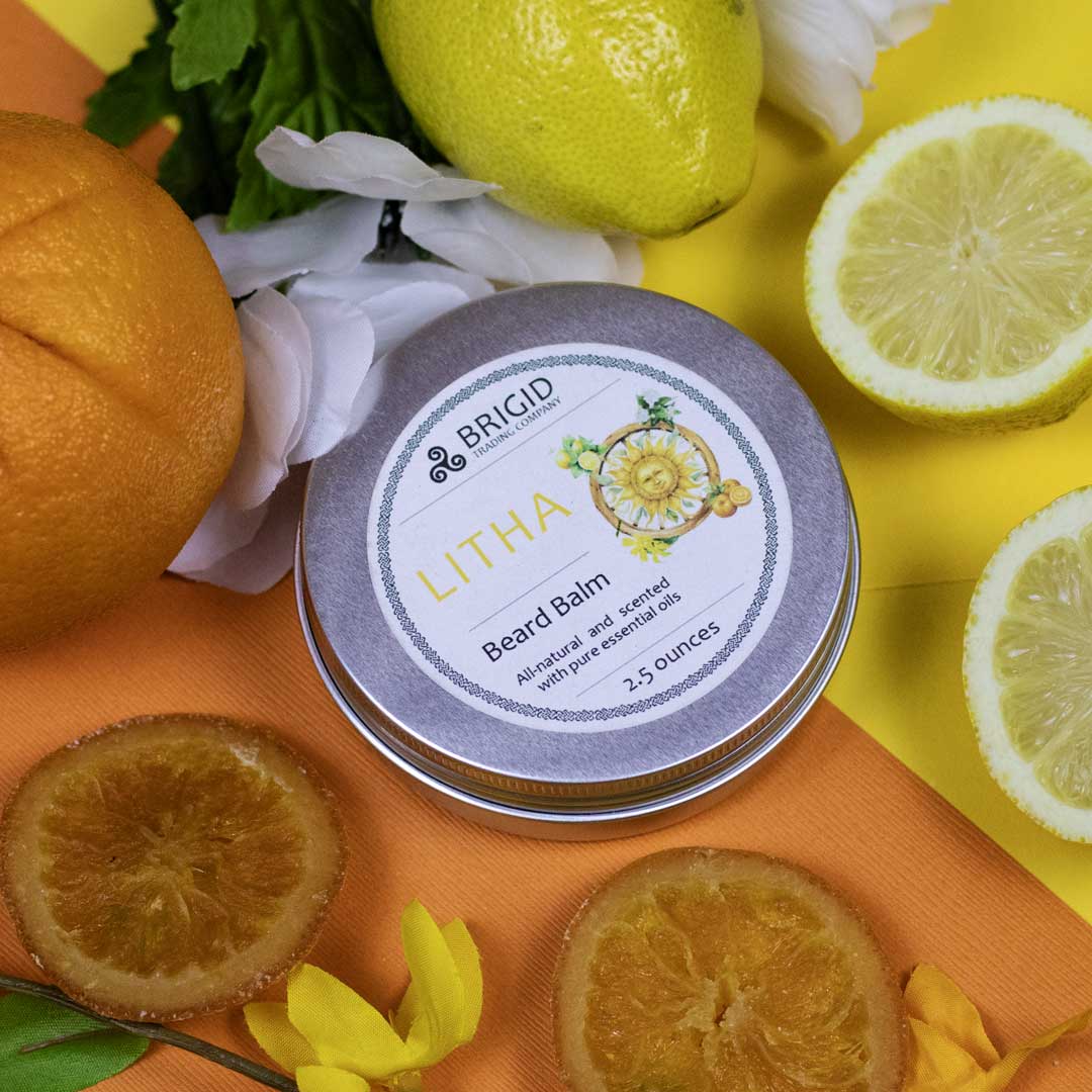 Litha Natural Beard Balm - Lemon, Sweet Orange, Myrtle, and Ylang Ylang — view 3