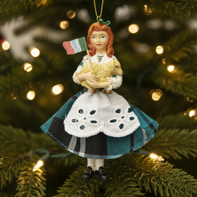 Kurt Adler Resin Irish Girl Ornament