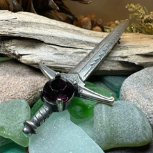 Load image into Gallery viewer, Warrior Crystal Kilt Pin