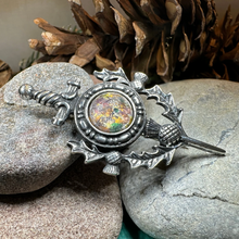 Load image into Gallery viewer, Thistle Sword Kilt Pin