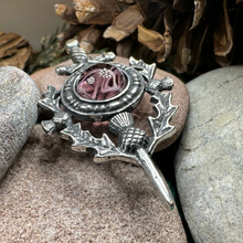 Load image into Gallery viewer, Thistle Sword Kilt Pin