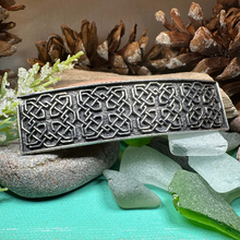 Load image into Gallery viewer, Pewter Celtic Harmony Knot Hair Clip