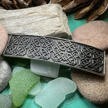 Load image into Gallery viewer, Pewter Celtic Harmony Knot Hair Clip