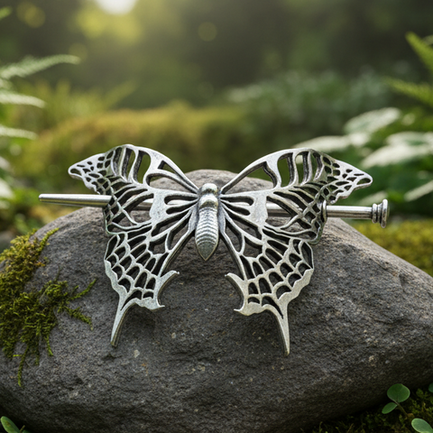 Load image into Gallery viewer, Victorian Butterfly Hair Slide for Women