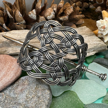 Load image into Gallery viewer, Pewter Celtic Knot Hair Slide