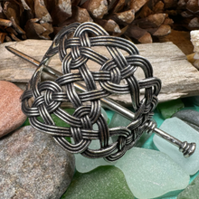 Load image into Gallery viewer, Pewter Celtic Knot Hair Slide