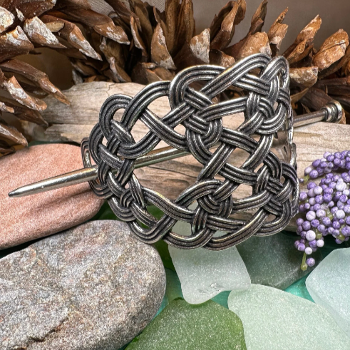Pewter Celtic Knot Hair Slide for Women — view 7
