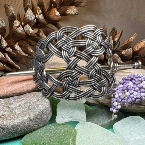 Load image into Gallery viewer, Pewter Celtic Knot Hair Slide for Women