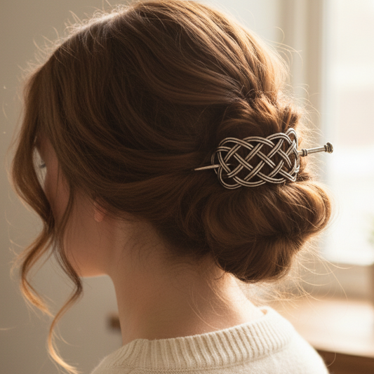 Cora Celtic Knot Hair Slide for Women - Handmade in the U.S.A.