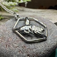 Load image into Gallery viewer, Honeycomb Bee Necklace