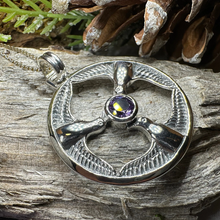 Load image into Gallery viewer, Rhiannon's Three Birds Goddess Necklace