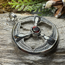 Load image into Gallery viewer, Rhiannon's Three Birds Goddess Necklace