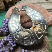 Load image into Gallery viewer, Celtic Cats Brooch