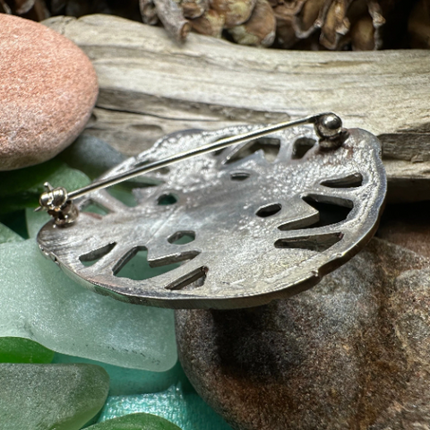 Load image into Gallery viewer, Pewter Celtic Cross Brooch - Handmade in Scotland