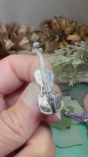 Irish Fiddle Celtic Brooch, Celtic Music Pin, Violin Jewelry, Musician Gift, Silver Violin, Orchestra, Music Teacher Gift, Orchestra Jewelry