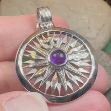 Load and play video in Gallery viewer, Celtic Compass Amethyst Necklace
