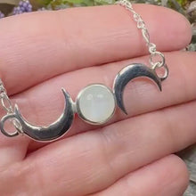 Load and play video in Gallery viewer, Nialla Triple Moon Necklace
