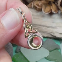 Load and play video in Gallery viewer, Trinity Crescent Moon Necklace
