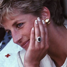 Load image into Gallery viewer, Princess Diana Sapphire Engagement Ring