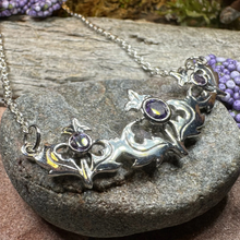 Load image into Gallery viewer, Inverness Thistle Amethyst Necklace
