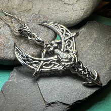 Load image into Gallery viewer, Celtic Moon Goddess Necklace