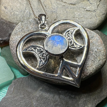 Load image into Gallery viewer, Morgance Triple Moon Love Necklace