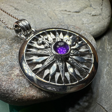 Load image into Gallery viewer, Celtic Compass Amethyst Necklace
