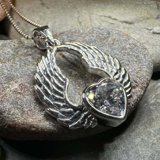 Sidney Angel Wings Necklace in Sterling Silver