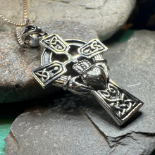 Load image into Gallery viewer, Galway Claddagh Cross Necklace