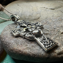 Load image into Gallery viewer, Galway Claddagh Cross Necklace