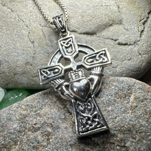 Load image into Gallery viewer, Galway Claddagh Cross Necklace