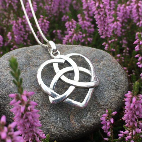 Load image into Gallery viewer, Celtic Love Knot Necklace in Sterling Silver