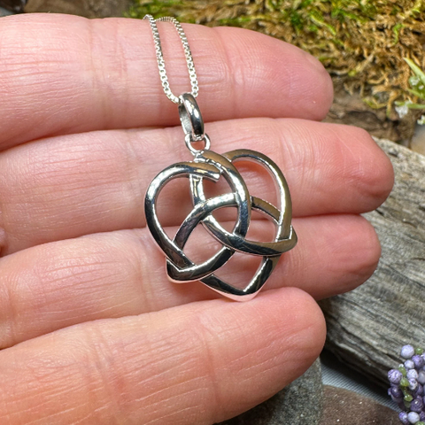 Load image into Gallery viewer, Celtic Love Knot Necklace in Sterling Silver