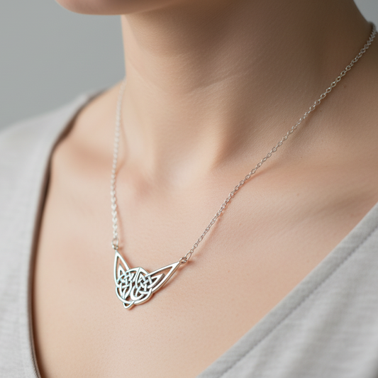 Letita Celtic Knot Necklace in Sterling Silver