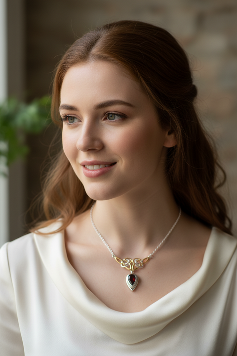 Load image into Gallery viewer, Celtic Double Knot Necklace