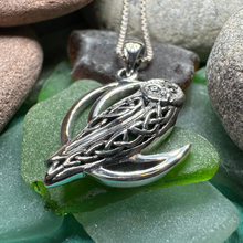 Load image into Gallery viewer, Celtic Midnight Owl Necklace