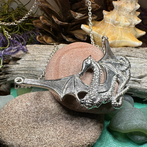 Load image into Gallery viewer, Saga Dragon Necklace in Sterling Silver