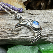 Load image into Gallery viewer, Arlynn Celtic Moon Necklace
