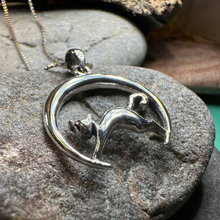 Load image into Gallery viewer, Crescent Moonrise Cat Necklace